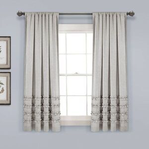 Lush Decor - Set of 2 (63"x40") Vintage Striped Yarn Dyed Cotto Gray